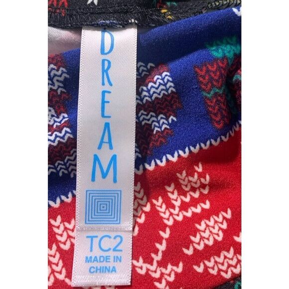 LuLaRoe Womens Leggings Size TC2 Christmas Fair Isle Snowflakes Plus 18+ NWT‎ - Picture 3 of 4